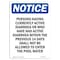Signmission OSHA Notice Sign, Persons Having Currently Active, 14in X 10in Rigid Plastic, 10" W, 14" L, Portrait OS-NS-P-1014-V-17210 - alternate 1